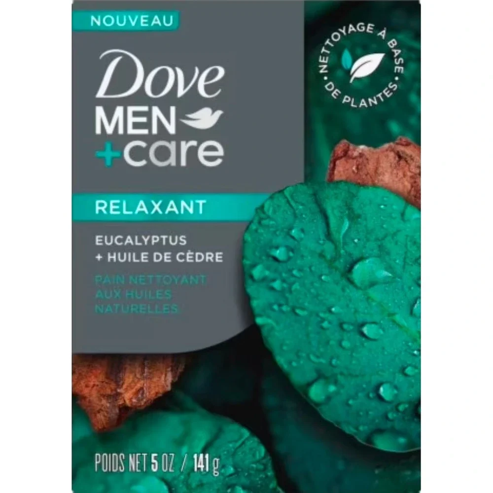 Dove Men+Care Relaxant Bar Soap Eucalyptus + Cedar Oil 5 oz 141g Cleansing Bar